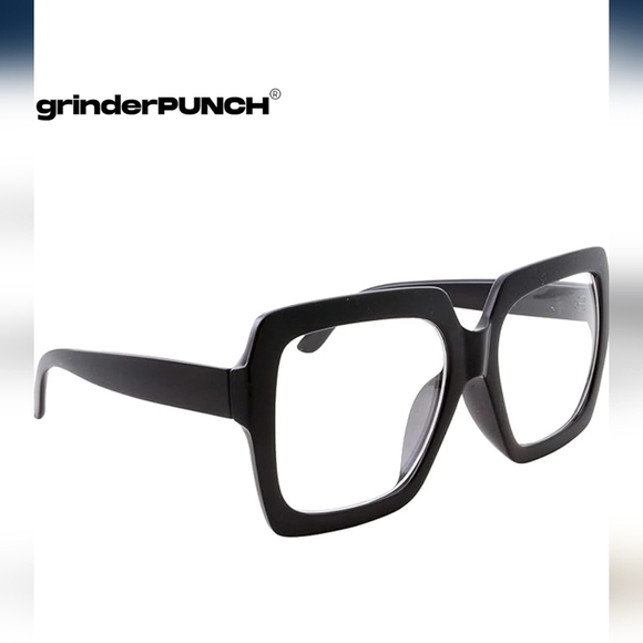 GrinderPUNCH Black Square Glasses - Picture 1 of 4